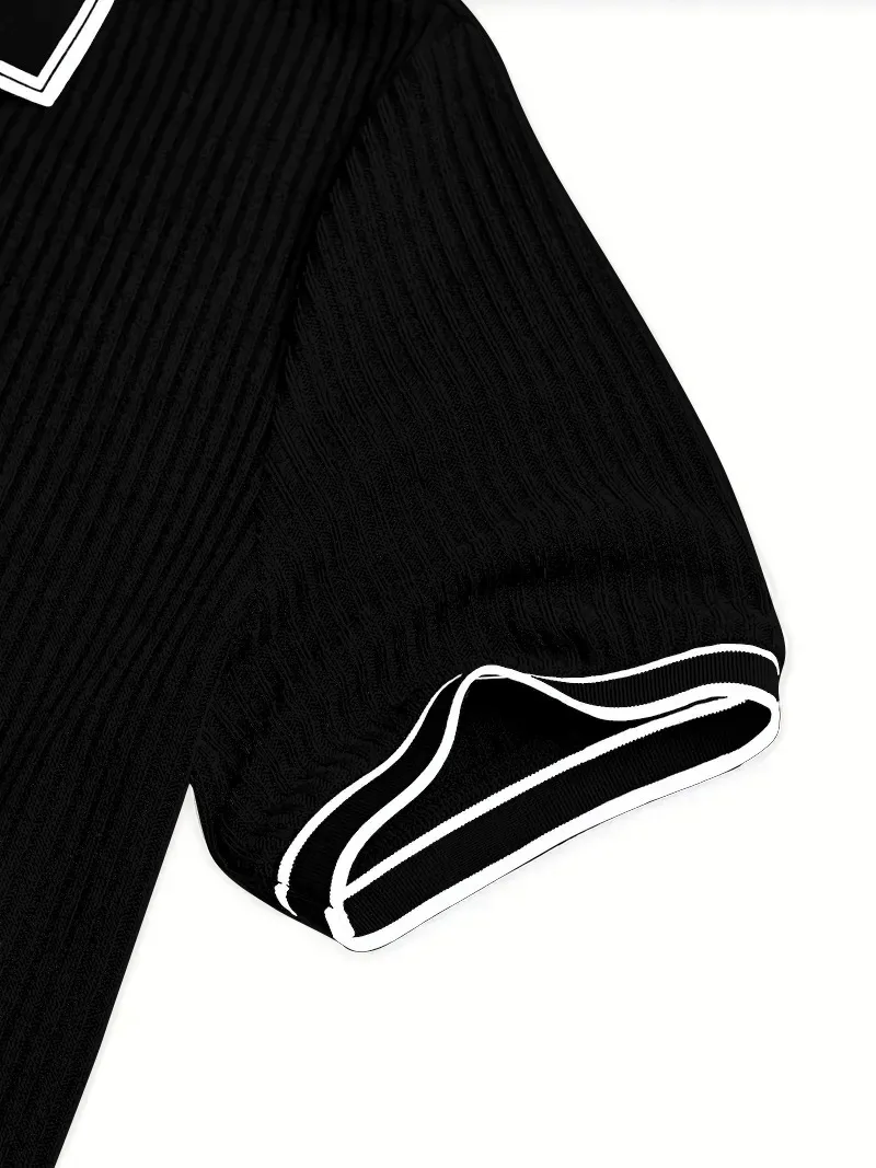 New Men's Polo Short-sleeved Shirt Solid Color For Men Business Casual And Trendy Summer New Men's Short-sleeved Polo Shirt