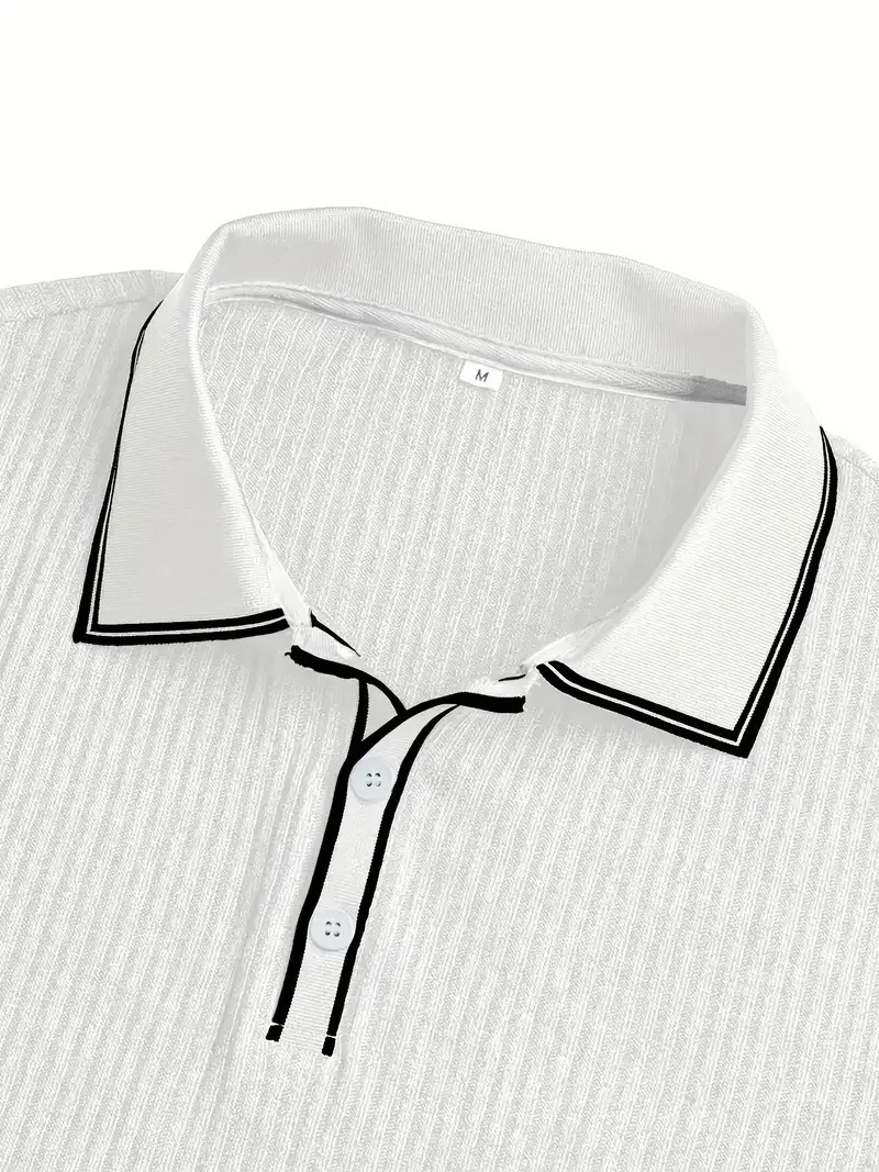 New Men's Polo Short-sleeved Shirt Solid Color For Men Business Casual And Trendy Summer New Men's Short-sleeved Polo Shirt