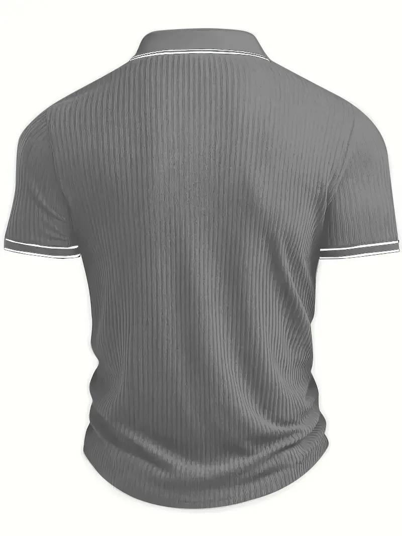 New Men's Polo Short-sleeved Shirt Solid Color For Men Business Casual And Trendy Summer New Men's Short-sleeved Polo Shirt
