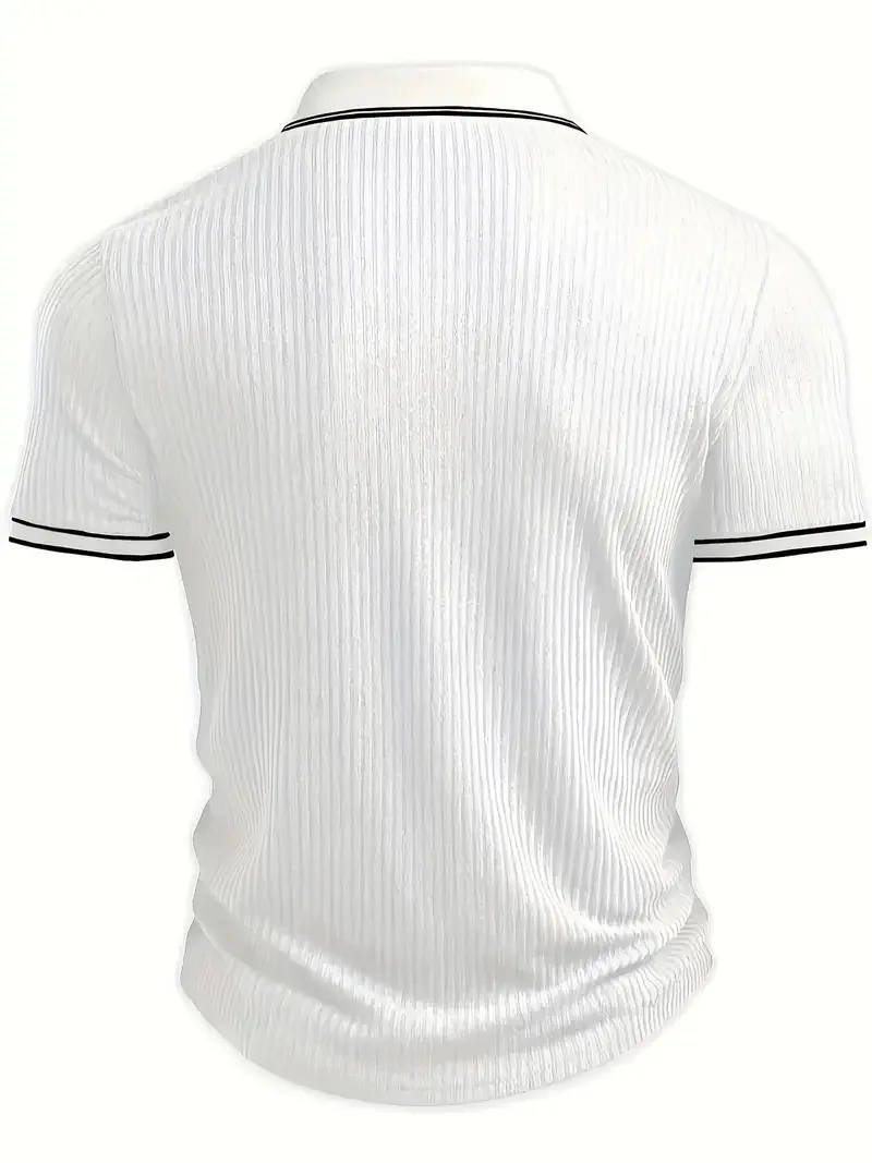 New Men's Polo Short-sleeved Shirt Solid Color For Men Business Casual And Trendy Summer New Men's Short-sleeved Polo Shirt