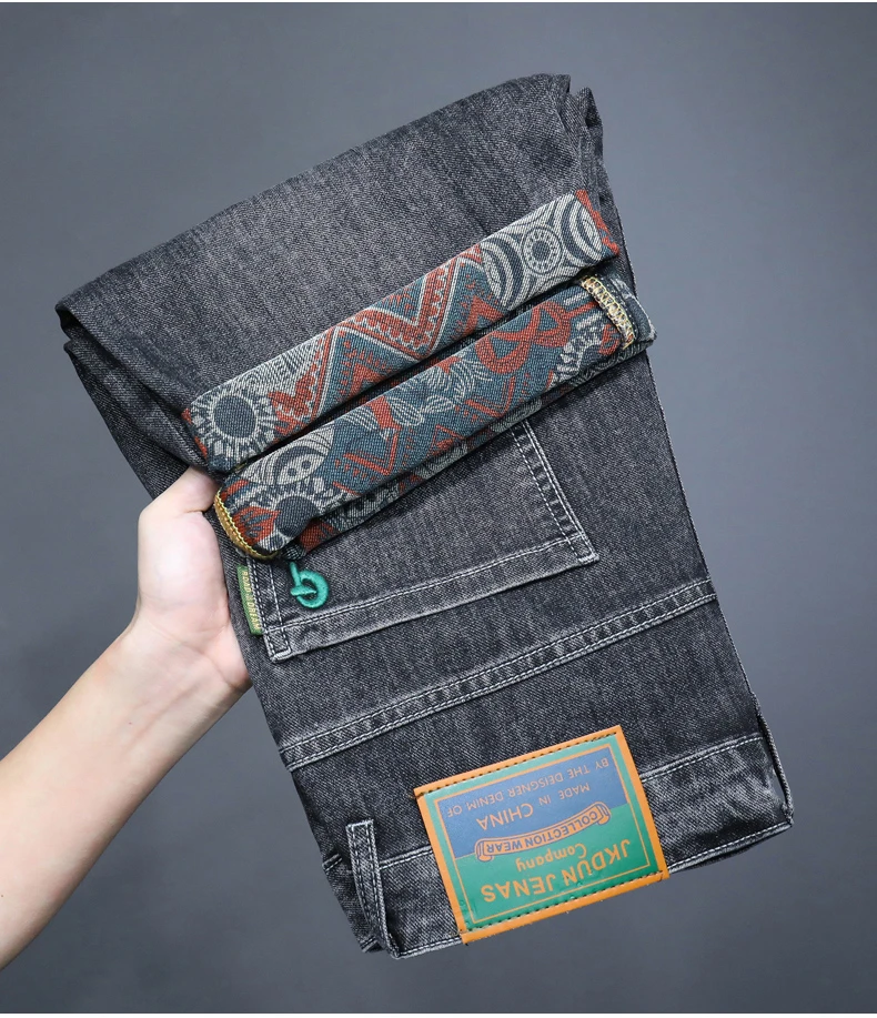 Summer New Men's Embroidered Denim Shorts Fashion Straight Slim Personality Streetwear Jeans Male Bermuda Male Short Pants