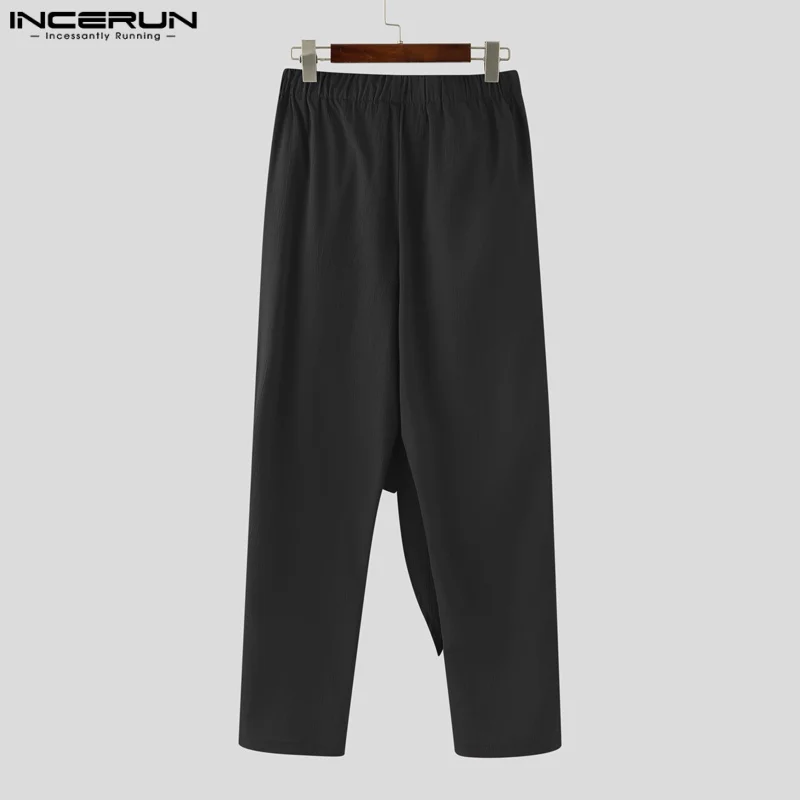 Fashion INCERUN Summer Spring Men Casual Pants Harem Pant Pleated Long Trousers Streetwear Oversize Men's Clothing S-5XL