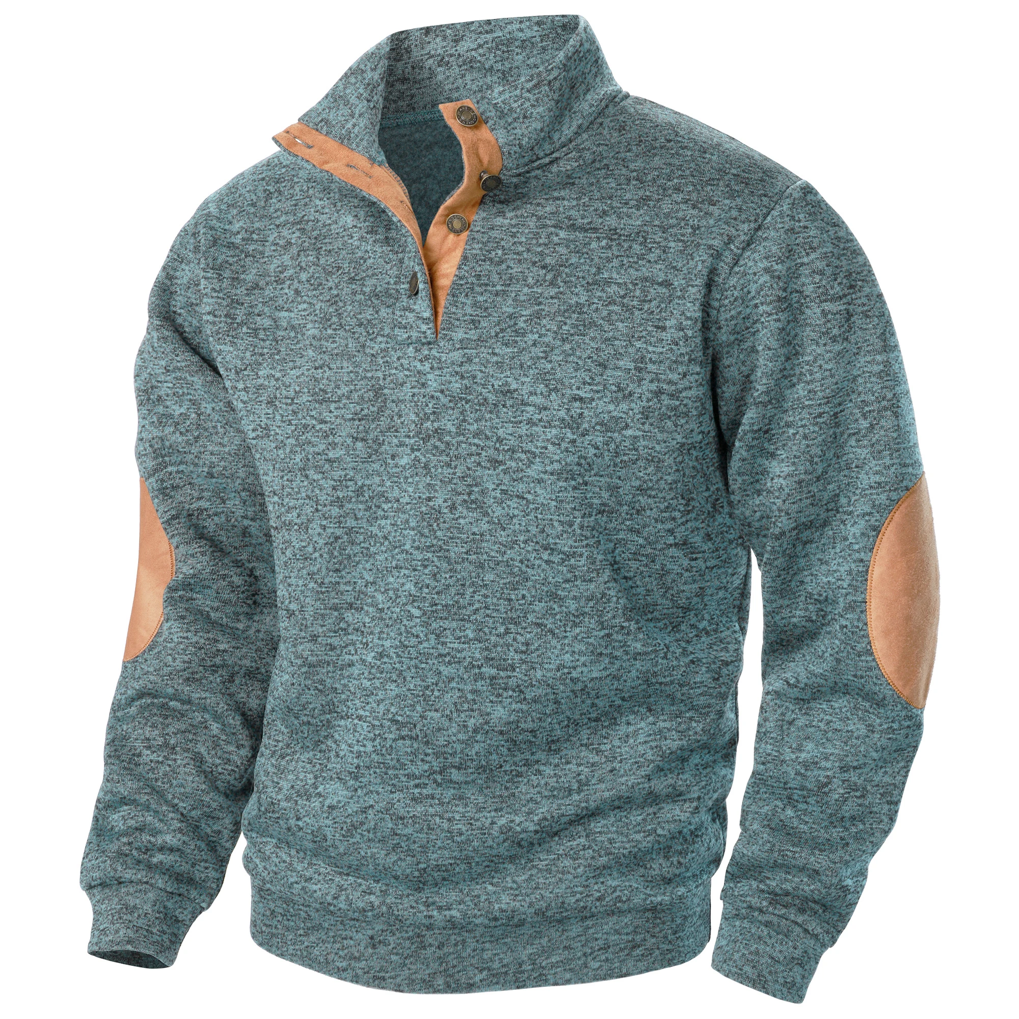 Autumn and winter men's stand collar long sleeve casual knitted sweater top