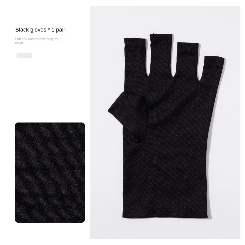 Nail Art Glove UV Protection Glove Anti UV Radiation Protection Gloves Protecter For Nail Art Gel UV Led Lamp Tool Ladies Gloves