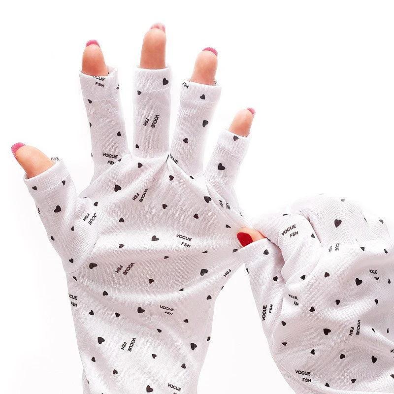 Nail Art Glove UV Protection Glove Anti UV Radiation Protection Gloves Protecter For Nail Art Gel UV Led Lamp Tool Ladies Gloves