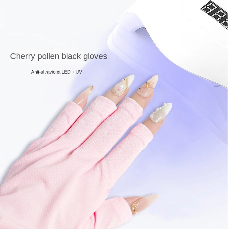 Nail Art Glove UV Protection Glove Anti UV Radiation Protection Gloves Protecter For Nail Art Gel UV Led Lamp Tool Ladies Gloves