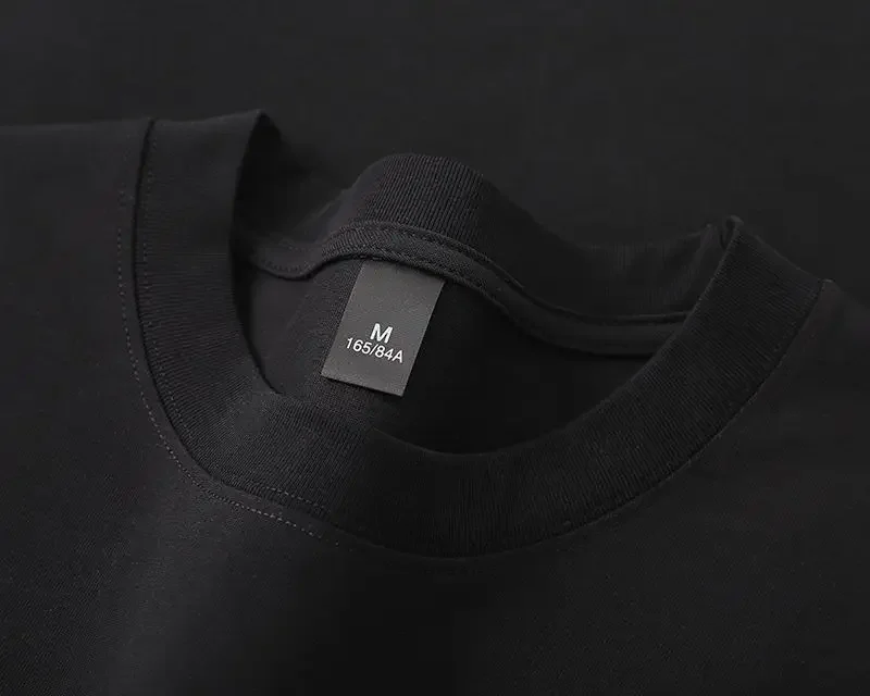 600g Cotton T-Shirts Men Short Sleeved Heavyweight Summer Round Neck Loose Breathable Shirt for Men Women Basic Tee