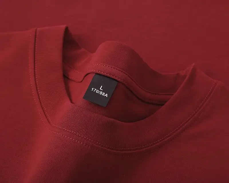 600g Cotton T-Shirts Men Short Sleeved Heavyweight Summer Round Neck Loose Breathable Shirt for Men Women Basic Tee