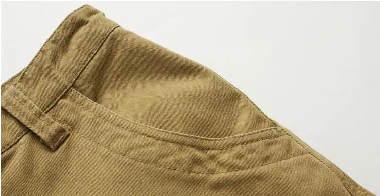 2026 Summer Men's Baggy Multi Pocket Military Cargo Shorts Male Cotton Khaki Mens Tactical Shorts Short Pants 29-44 No Belt