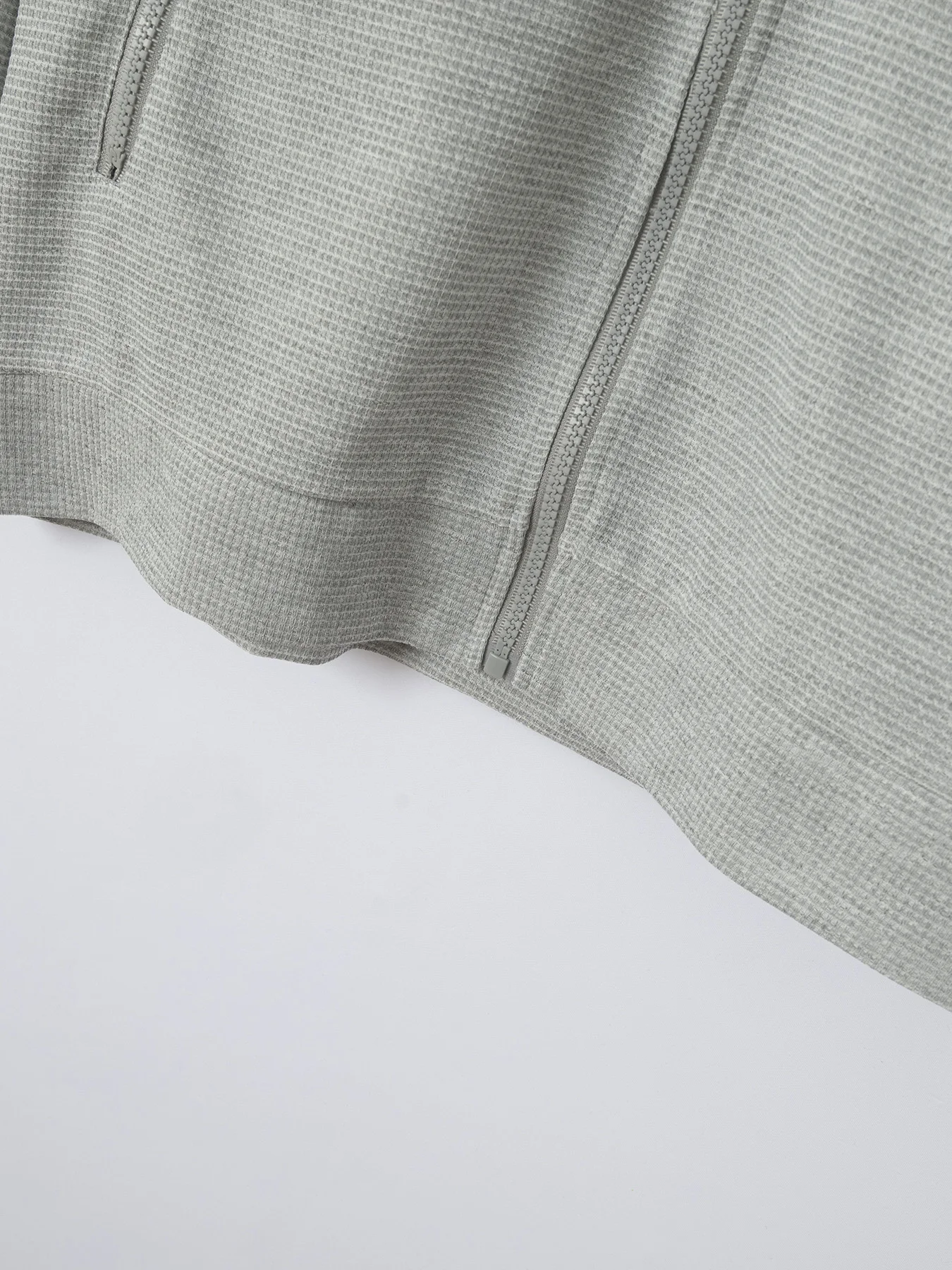 Men's Slim-fit Cardigan Solid-color Lapel Waffle Texture Zipper Pocket Casual Spring/Autumn 2025 Fashion