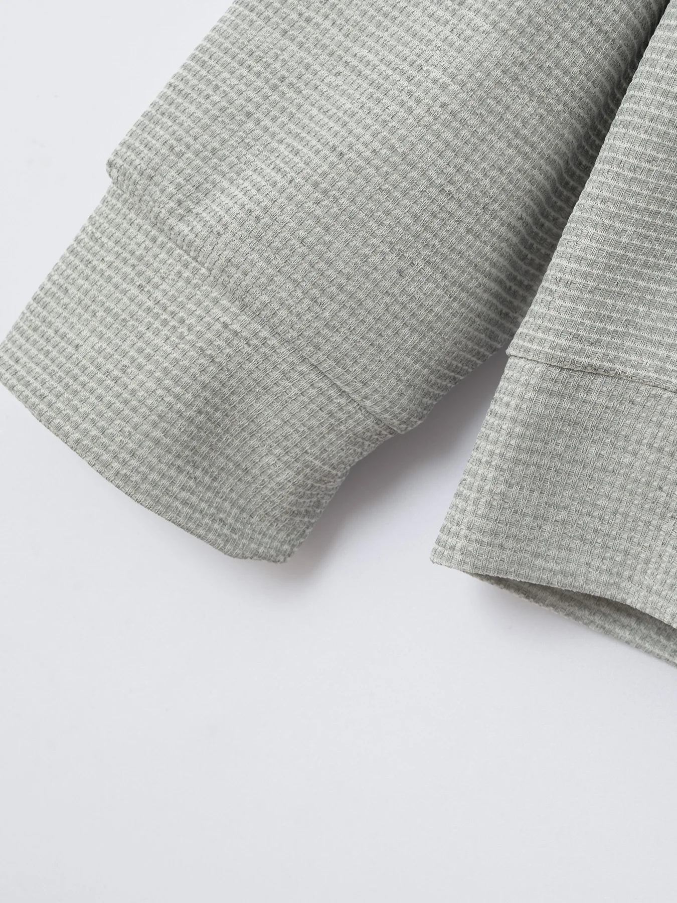 Men's Slim-fit Cardigan Solid-color Lapel Waffle Texture Zipper Pocket Casual Spring/Autumn 2025 Fashion