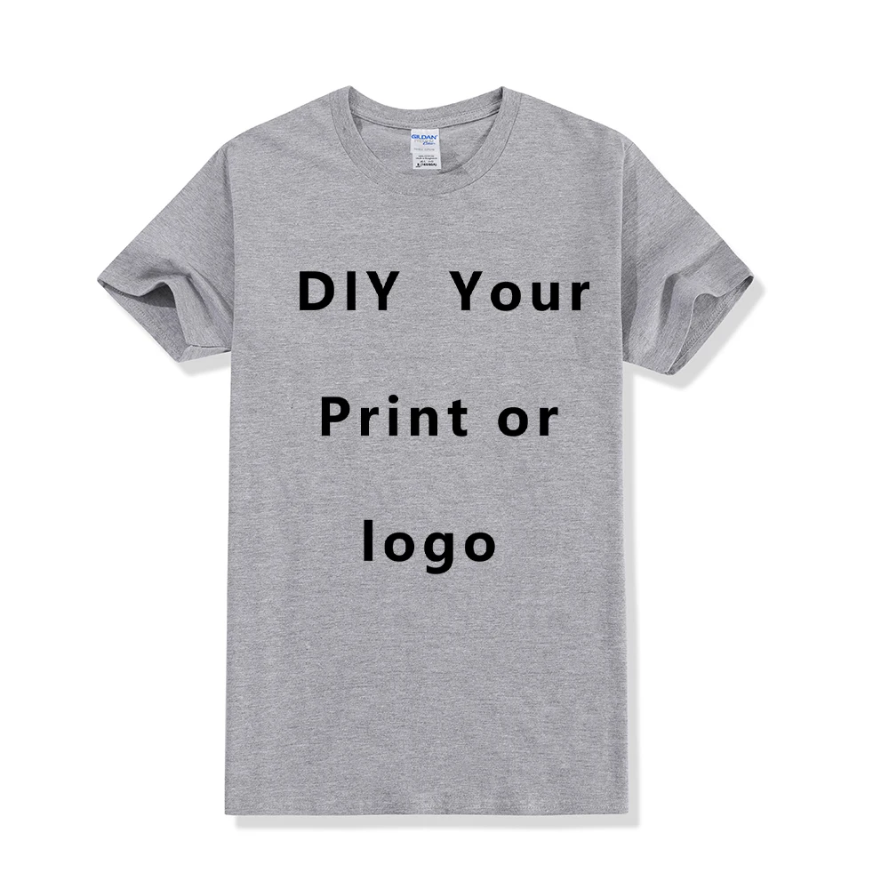 EU size 100% pure cotton custom T-shirt front and back team school uniform store logo text photo for men's personalized high-end