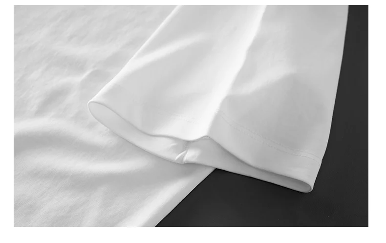 DUKEEN Premium 80S Liquid Ammonia Mercerized Cotton T-Shirt Men Summer Cooling Short Sleeve Tee Luxury Solid Color White Tshirt