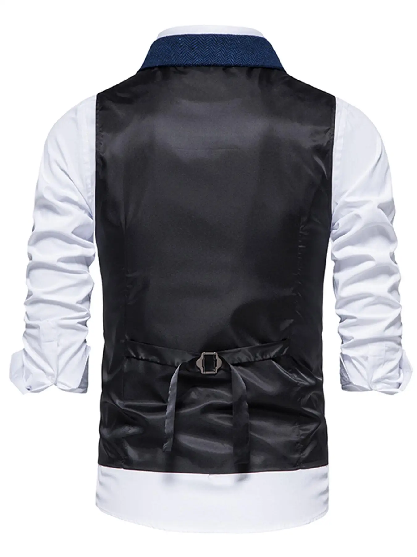 Elegant Men's Herringbone Waistcoat for Business Banquets and Weddings Stylish and Comfortable Men's Casual Vest