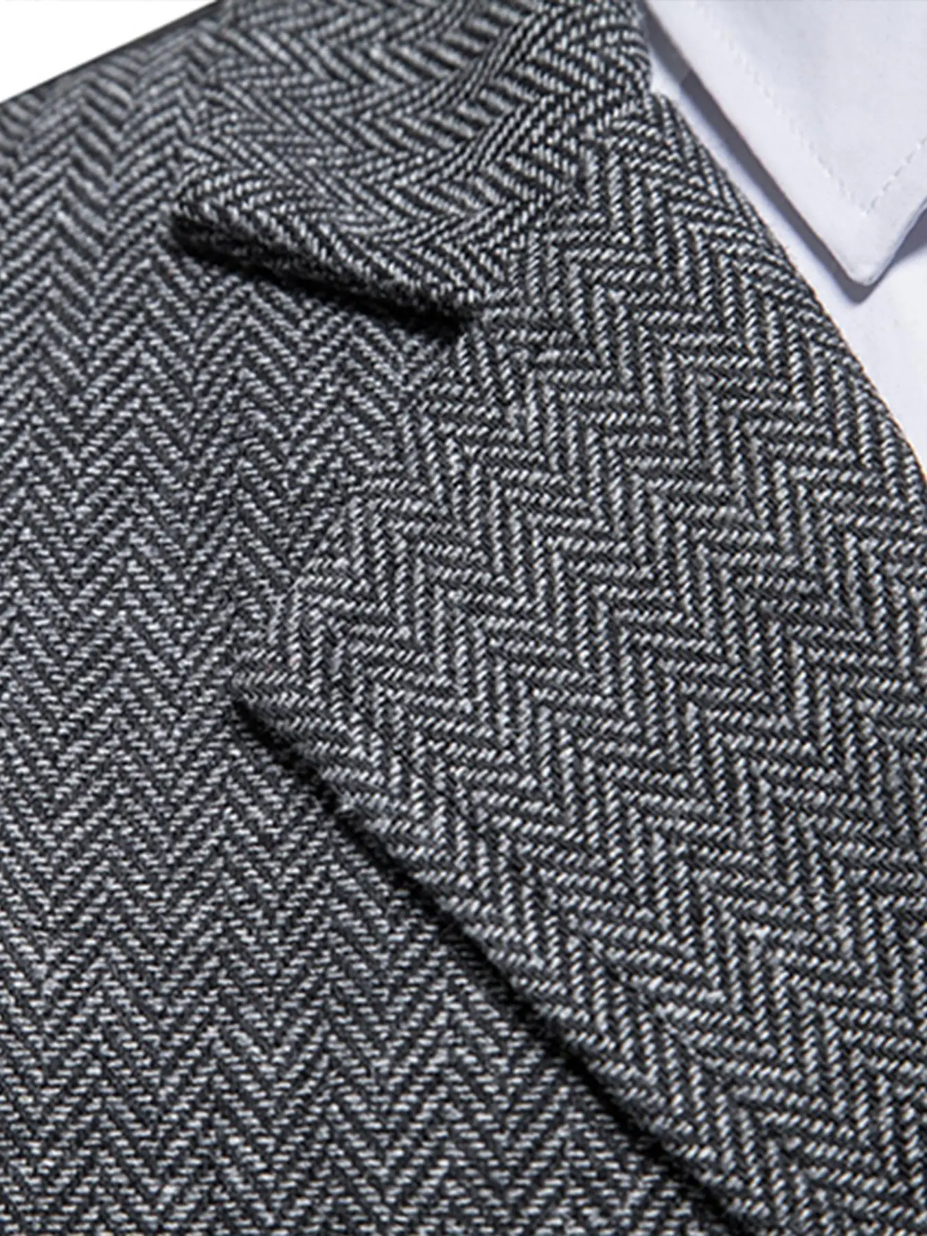 Elegant Men's Herringbone Waistcoat for Business Banquets and Weddings Stylish and Comfortable Men's Casual Vest