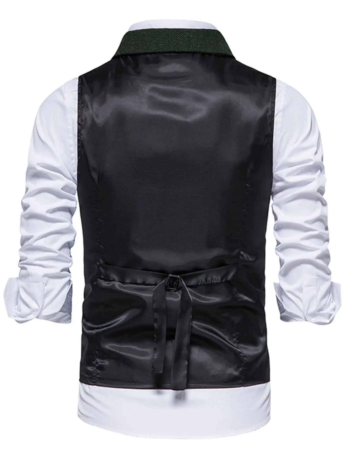 Elegant Men's Herringbone Waistcoat for Business Banquets and Weddings Stylish and Comfortable Men's Casual Vest