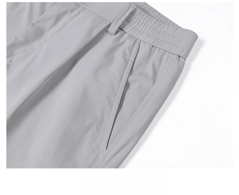 Brand Clothing Men's Spring Summer Thin Loose Straight Casual Pants Wrinkle Breathable Stretch Cargo Trousers Male Y2k 28-38