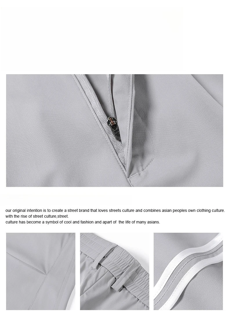 Brand Clothing Men's Spring Summer Thin Loose Straight Casual Pants Wrinkle Breathable Stretch Cargo Trousers Male Y2k 28-38