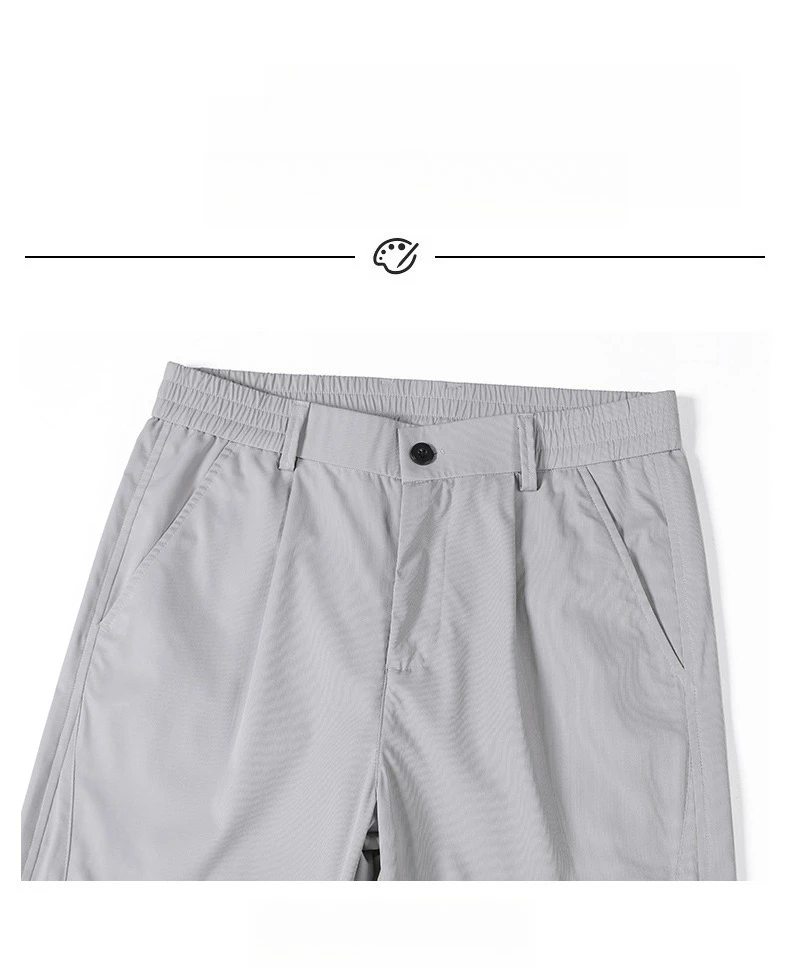Brand Clothing Men's Spring Summer Thin Loose Straight Casual Pants Wrinkle Breathable Stretch Cargo Trousers Male Y2k 28-38