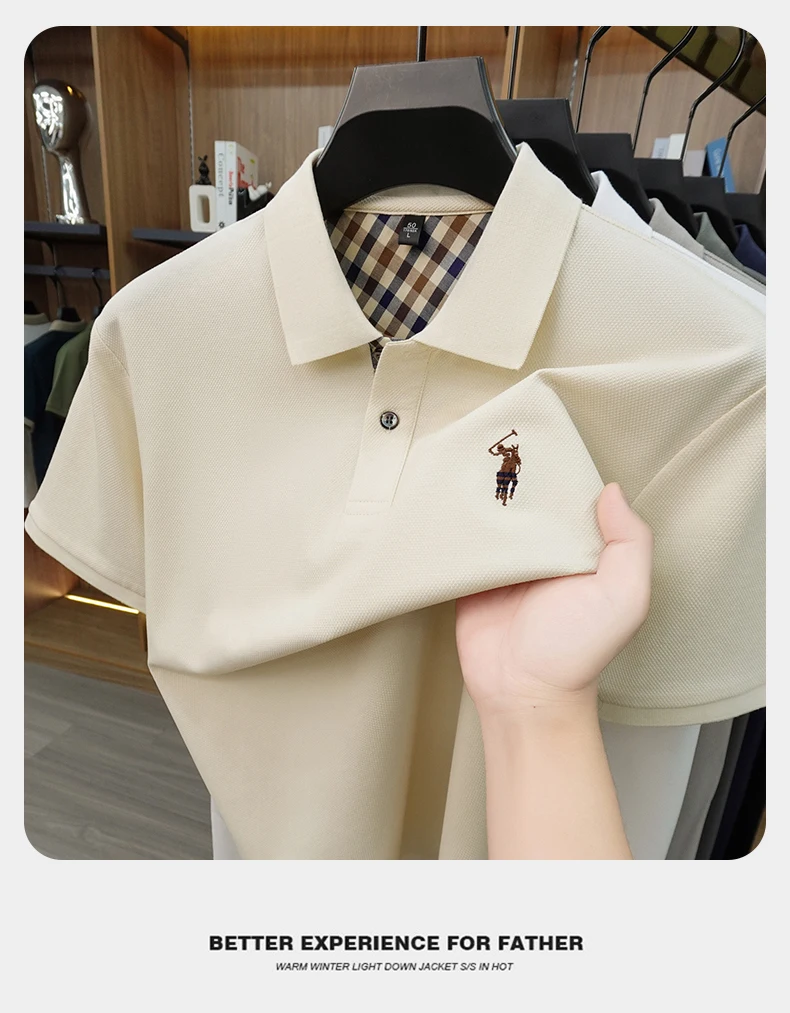 Designer brand men's polo shirt short sleeve summer new luxury pony embroidery casual Paul fashion breathable high-end T-shirt