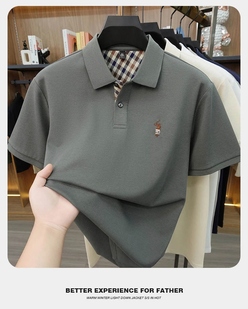 Designer brand men's polo shirt short sleeve summer new luxury pony embroidery casual Paul fashion breathable high-end T-shirt