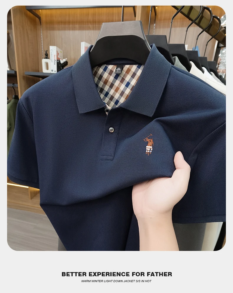 Designer brand men's polo shirt short sleeve summer new luxury pony embroidery casual Paul fashion breathable high-end T-shirt
