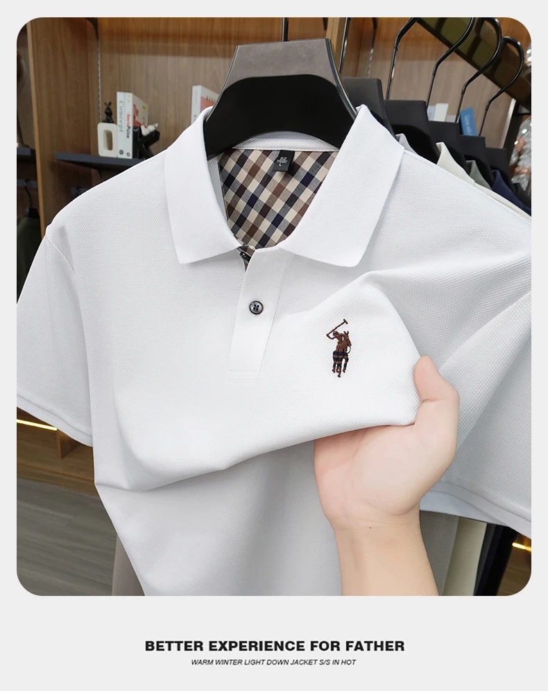 Designer brand men's polo shirt short sleeve summer new luxury pony embroidery casual Paul fashion breathable high-end T-shirt