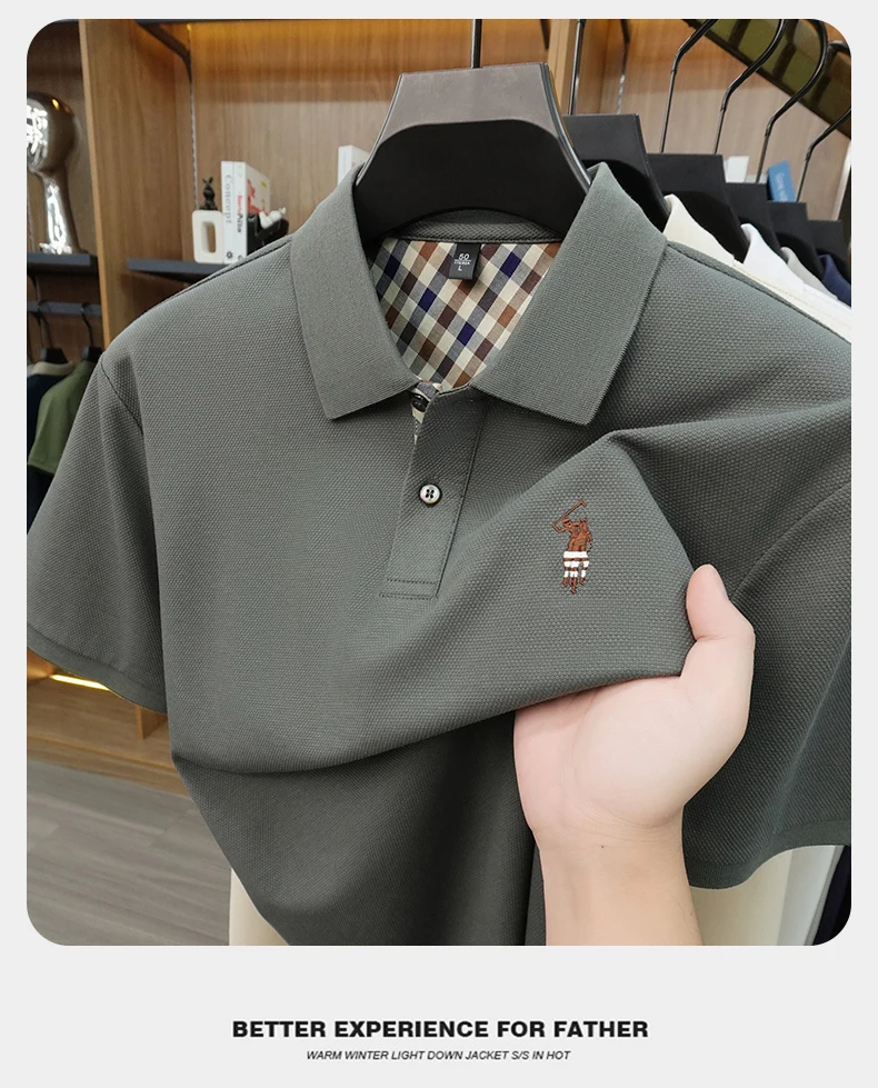 Designer brand men's polo shirt short sleeve summer new luxury pony embroidery casual Paul fashion breathable high-end T-shirt