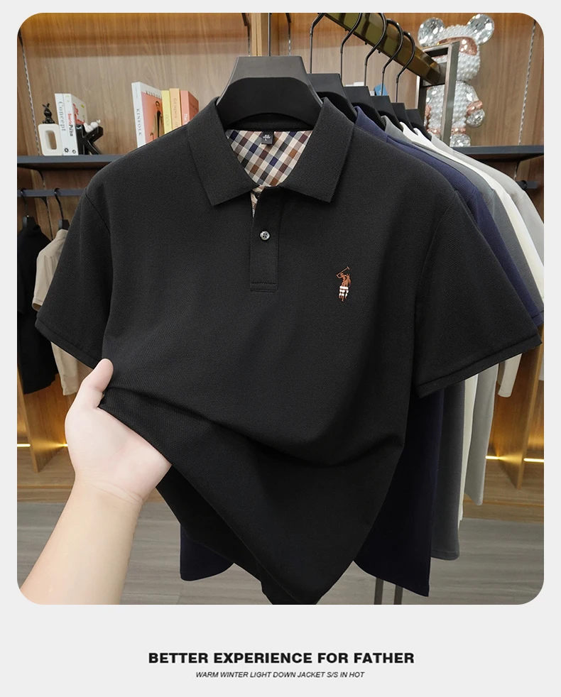 Designer brand men's polo shirt short sleeve summer new luxury pony embroidery casual Paul fashion breathable high-end T-shirt