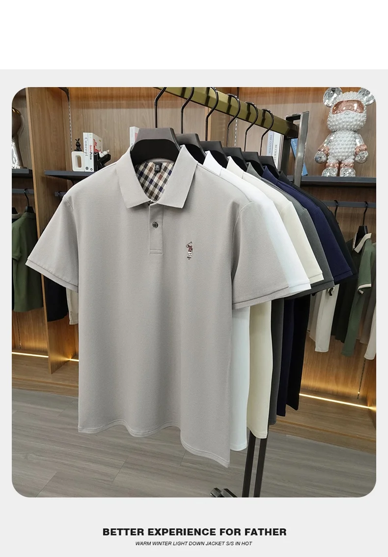 Designer brand men's polo shirt short sleeve summer new luxury pony embroidery casual Paul fashion breathable high-end T-shirt