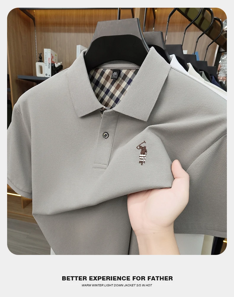 Designer brand men's polo shirt short sleeve summer new luxury pony embroidery casual Paul fashion breathable high-end T-shirt