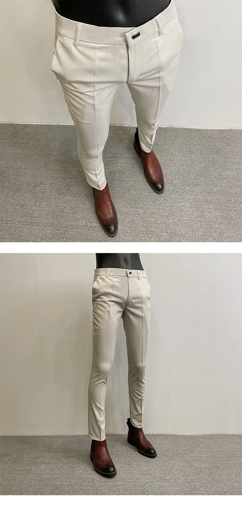 Men Suit Pants Formal Trousers Stretch Slim Pantalone Hombre Calça Masculina Solid Color Casual Dress Pants Fashion Men Clothing
