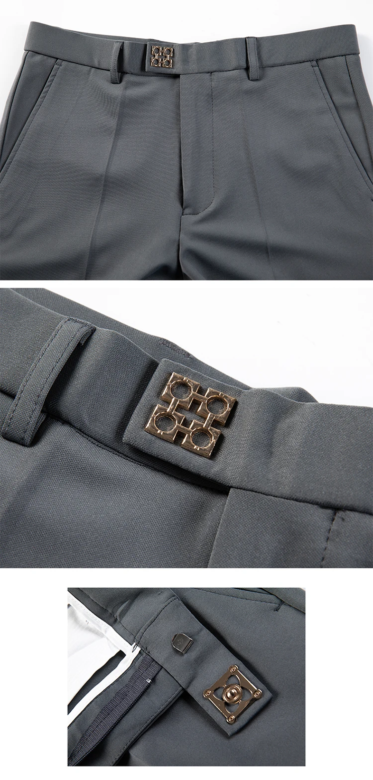 Men Suit Pants Formal Trousers Stretch Slim Pantalone Hombre Calça Masculina Solid Color Casual Dress Pants Fashion Men Clothing