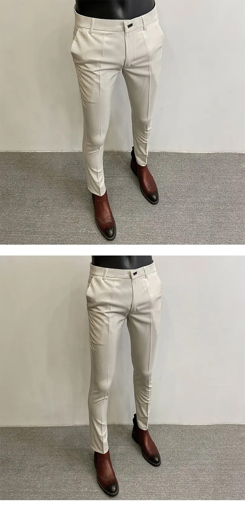 Men Suit Pants Formal Trousers Stretch Slim Pantalone Hombre Calça Masculina Solid Color Casual Dress Pants Fashion Men Clothing