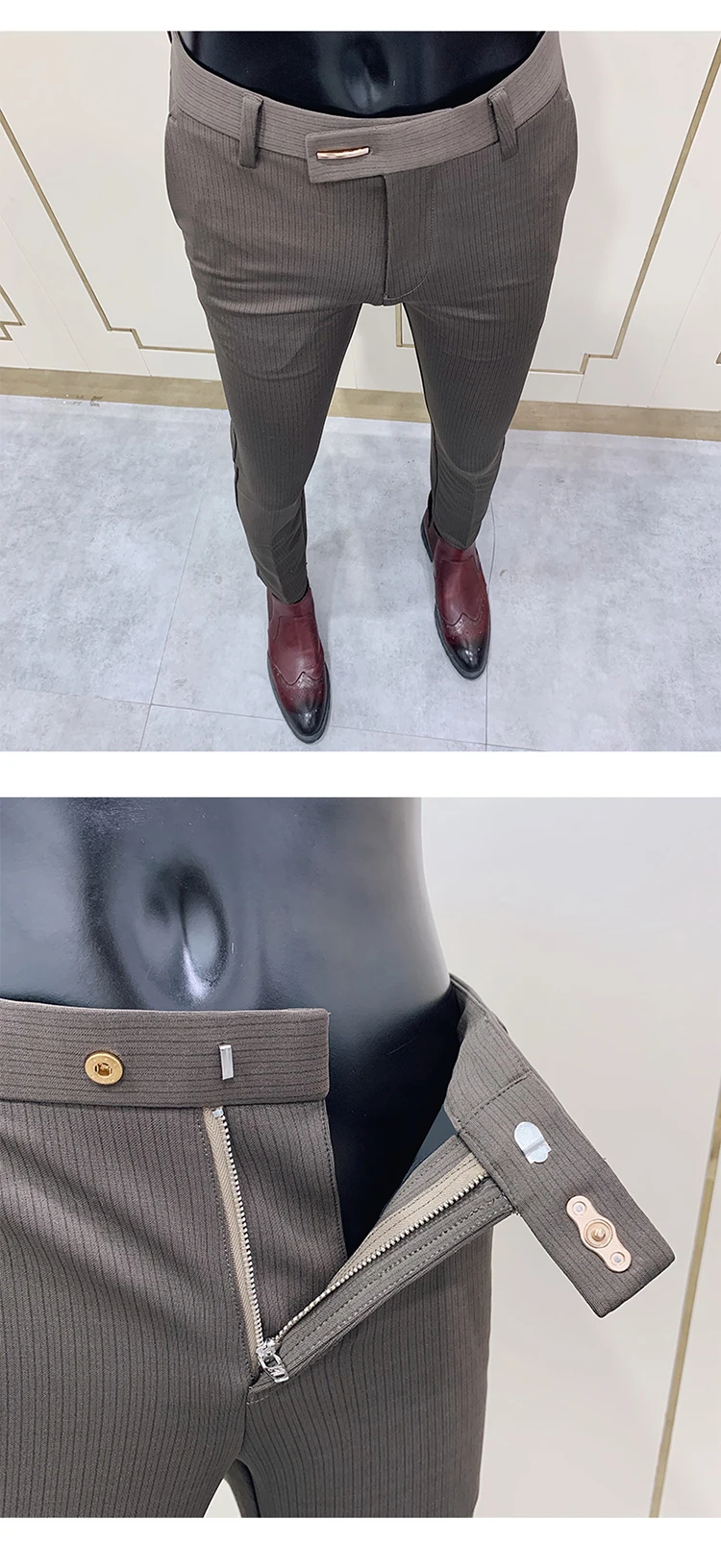 Men Suit Pants Formal Trousers Stretch Slim Pantalone Hombre Calça Masculina Solid Color Casual Dress Pants Fashion Men Clothing