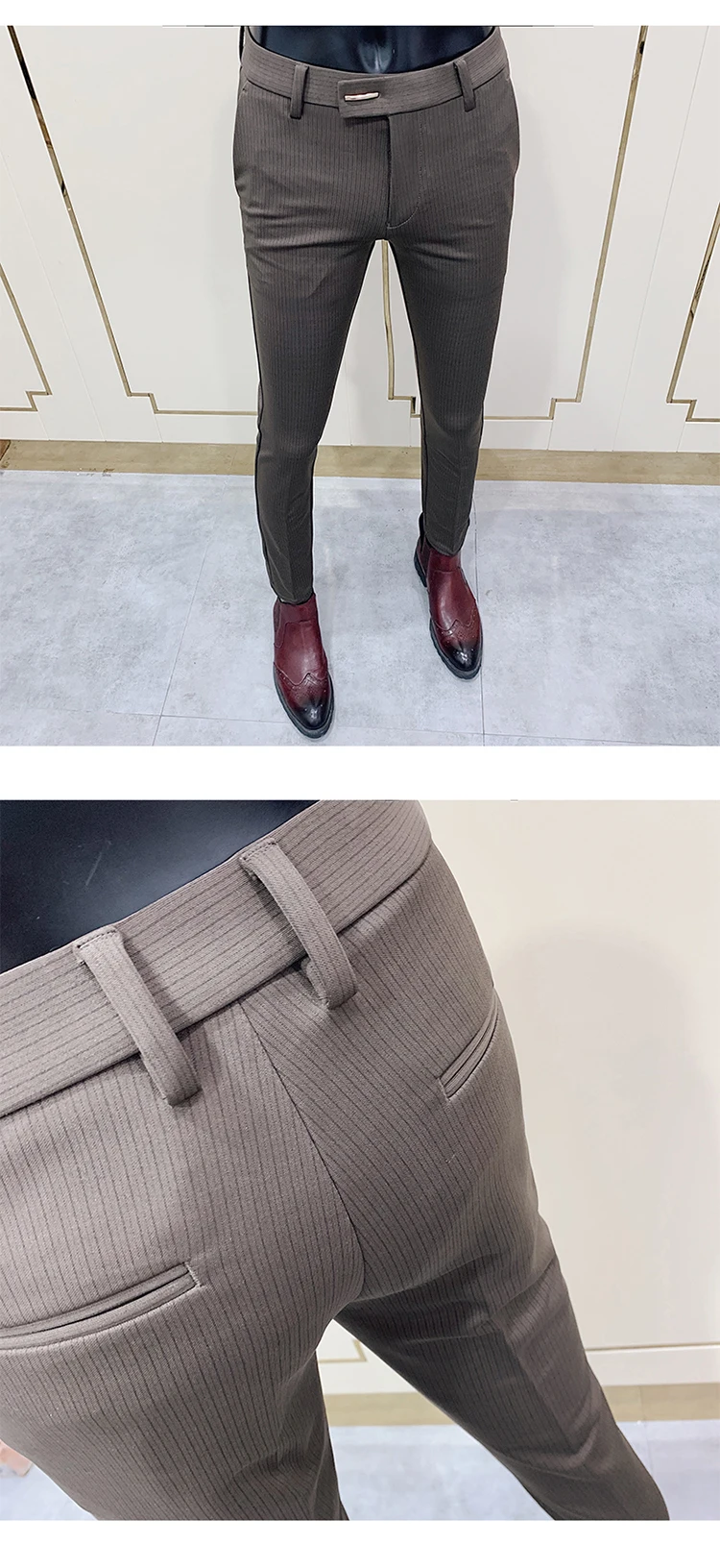 Men Suit Pants Formal Trousers Stretch Slim Pantalone Hombre Calça Masculina Solid Color Casual Dress Pants Fashion Men Clothing