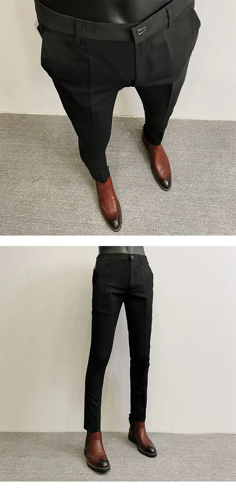 Men Suit Pants Formal Trousers Stretch Slim Pantalone Hombre Calça Masculina Solid Color Casual Dress Pants Fashion Men Clothing
