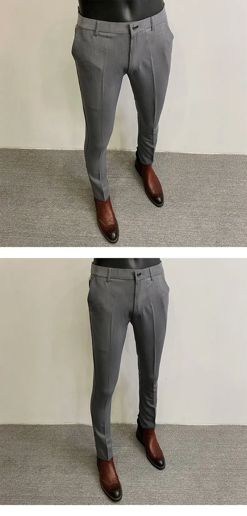 Men Suit Pants Formal Trousers Stretch Slim Pantalone Hombre Calça Masculina Solid Color Casual Dress Pants Fashion Men Clothing