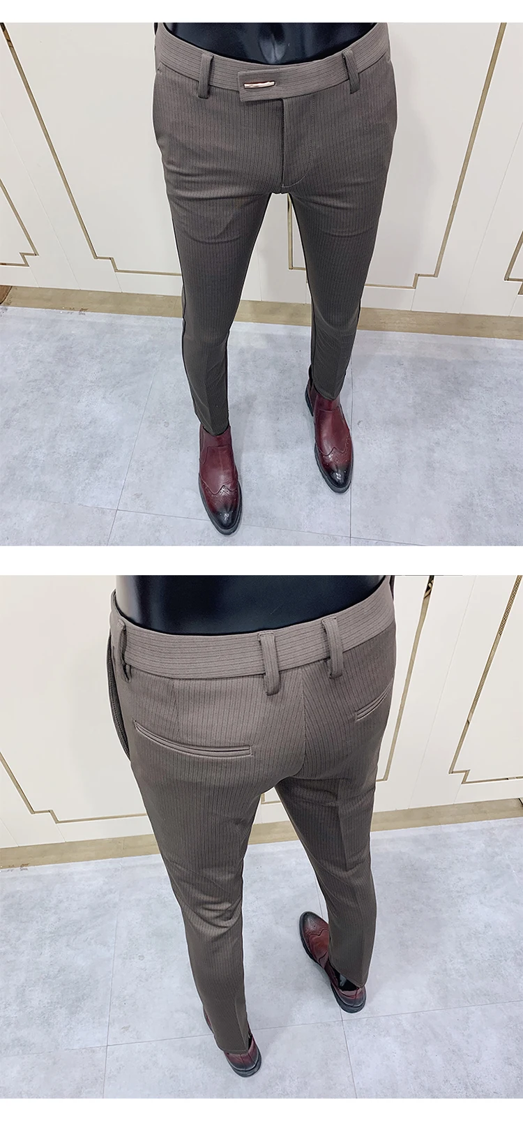 Men Suit Pants Formal Trousers Stretch Slim Pantalone Hombre Calça Masculina Solid Color Casual Dress Pants Fashion Men Clothing
