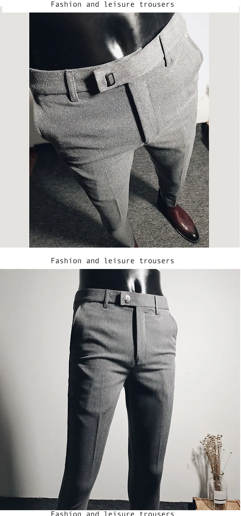 Men Suit Pants Formal Trousers Stretch Slim Pantalone Hombre Calça Masculina Solid Color Casual Dress Pants Fashion Men Clothing