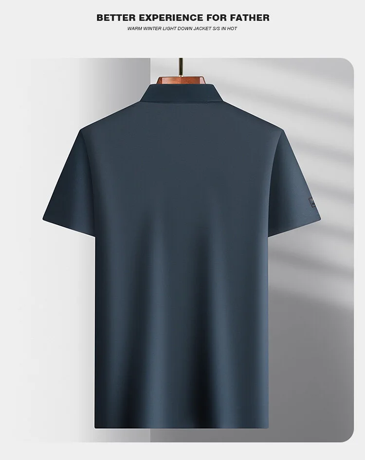 Brand high-end ice silk short sleeved men's POLO shirt 2024summer fashionable embroidery design top breathable and cool T-shirt