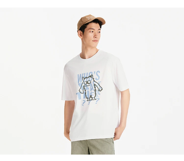 Semir Short Sleeve T-Shirt Men Moisture Wicking and Quick Dry Little Monster Couple Top 2025 New Summer Style Cool Feeling Tee