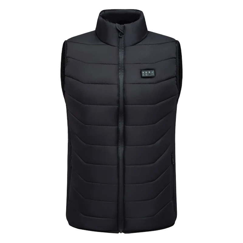 New Loose Casual Stand Up Collar Winter 28 Zone Intelligent Heating Vest Men'S Women'S Warm Electric Clip Coat (No Power Bank)