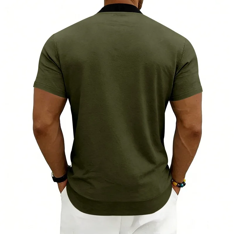 2026 American Summer Men's Stand Collar Thin Sports Short Sleeve Flight Zipper Baseball Jersey Jacket