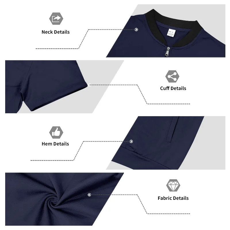2026 American Summer Men's Stand Collar Thin Sports Short Sleeve Flight Zipper Baseball Jersey Jacket