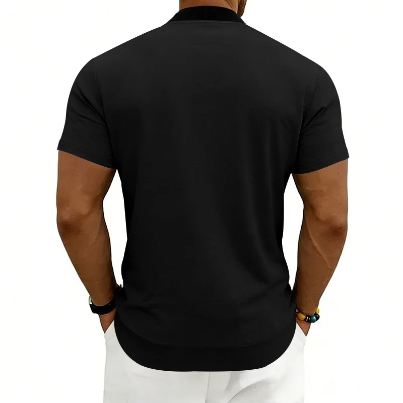 2026 American Summer Men's Stand Collar Thin Sports Short Sleeve Flight Zipper Baseball Jersey Jacket