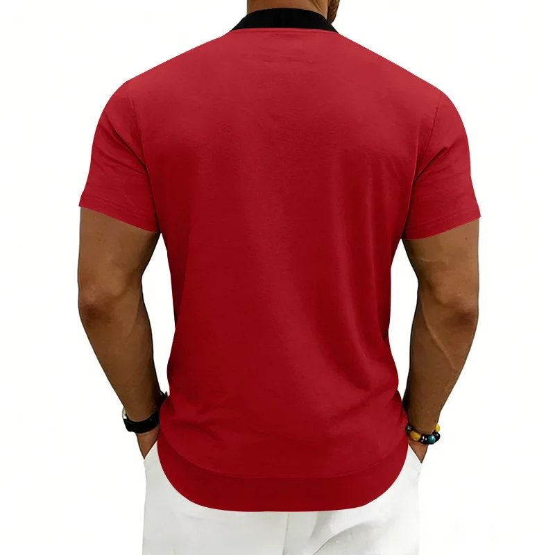 2026 American Summer Men's Stand Collar Thin Sports Short Sleeve Flight Zipper Baseball Jersey Jacket