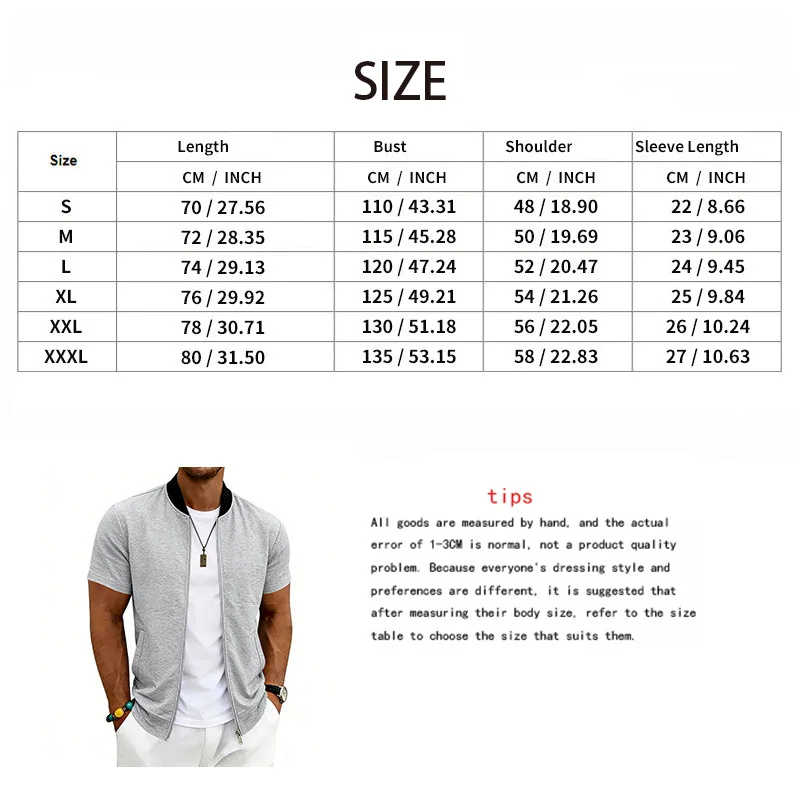 2026 American Summer Men's Stand Collar Thin Sports Short Sleeve Flight Zipper Baseball Jersey Jacket