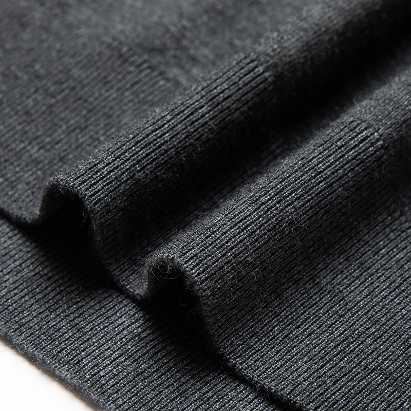 New Sweatwear Men's V Neck Basic Solid Color Sweaters Round Neck Elastic Pullovers Warm Autumn Knitted Oversized Sweater Men