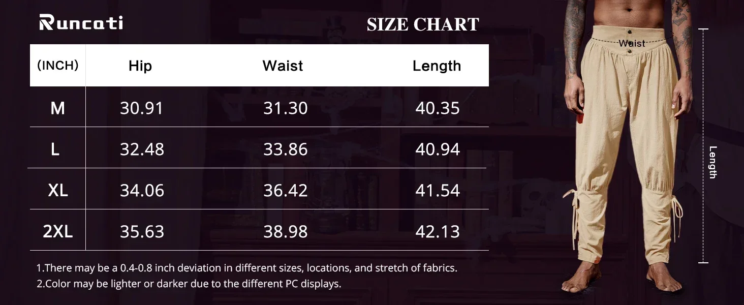 Mens Medieval Ankle Pants Renaissance Viking Pirate Lace Up Tapered Halloween Linen Costume Trousers Cargo Pants